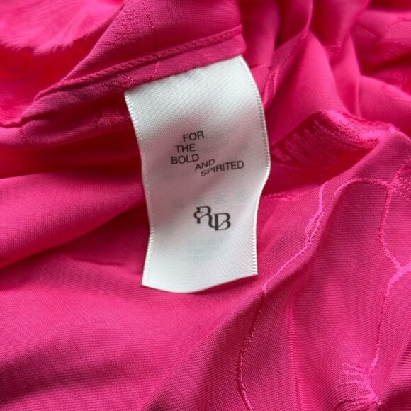 🆕 RAT & BOA 🧿 NWOT Paloma Pink Floral Satin Long Sleeve Mini Dress Sz XXL US12 - Picture 15 of 15